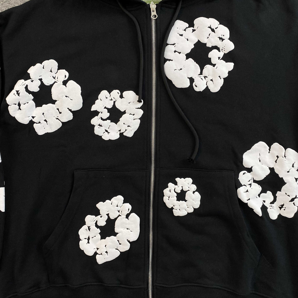 Denim Tears Cotton Wreath Hoodie Black