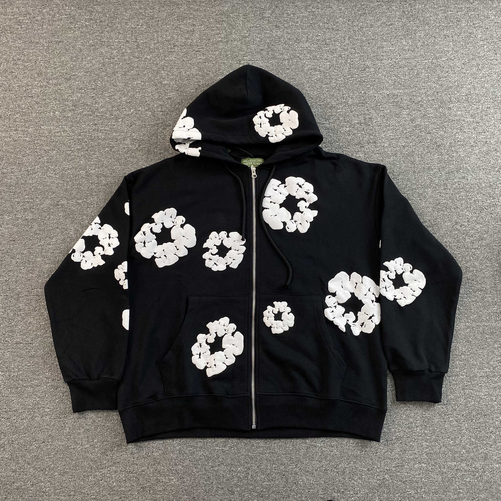Denim Tears Cotton Wreath Hoodie Black