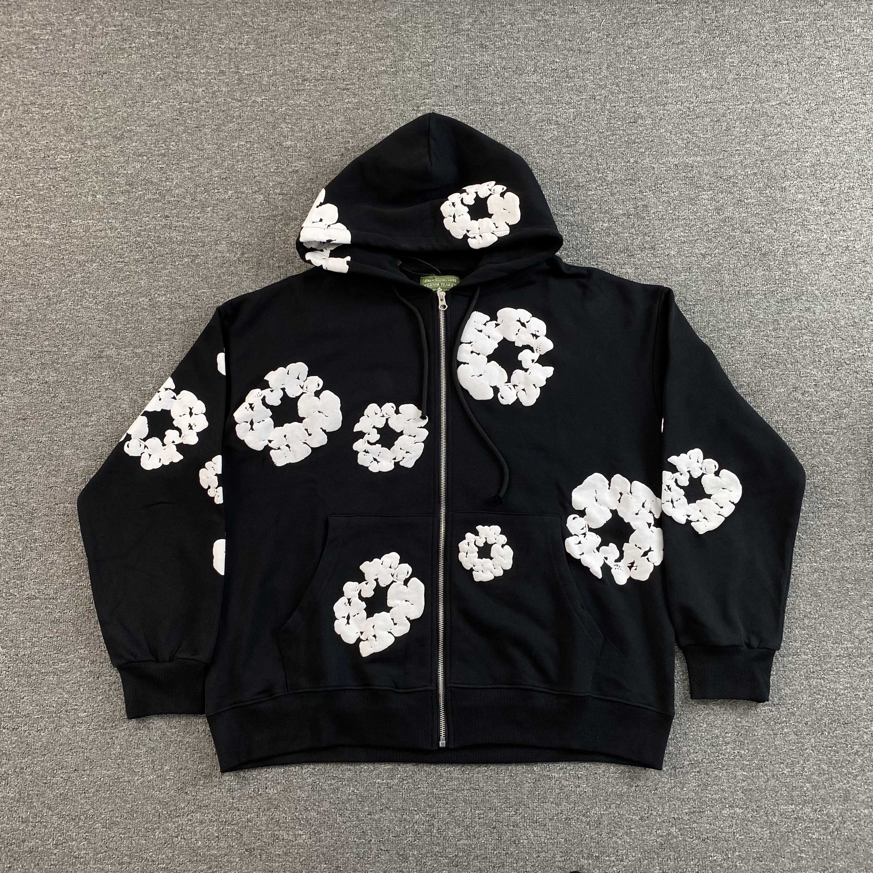 Denim Tears Cotton Wreath Hoodie Black